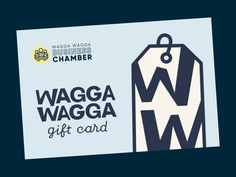 Wagga Wagga Gift Card design featuring the official logo for the local gift card program.
